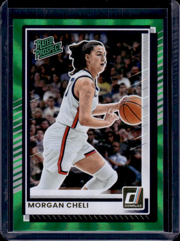 2025-26 Donruss #61 Morgan Cheli Holo Green Laser