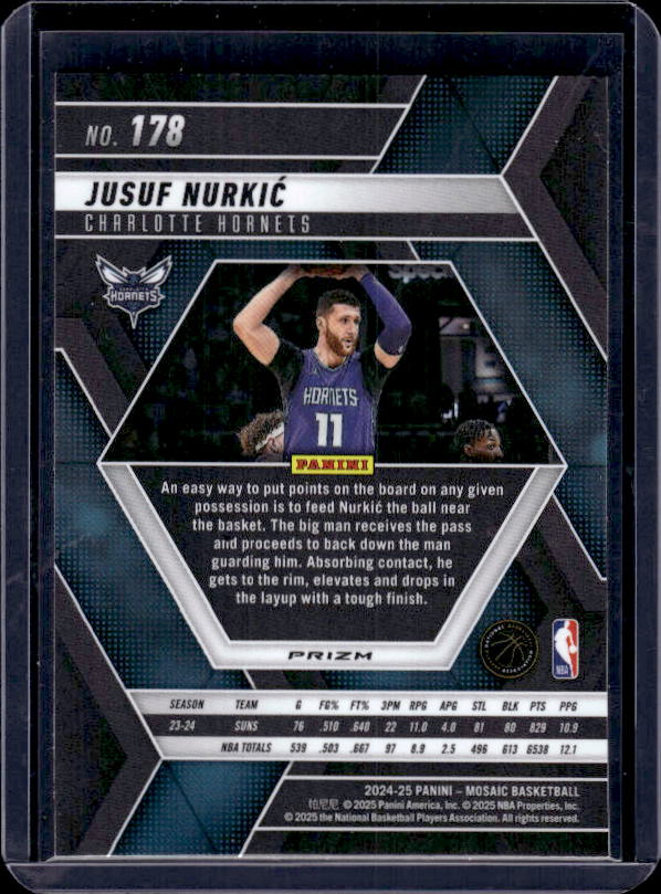 2024-25 Panini Mosaic #178 Jusuf Nurkic Green Mosaic