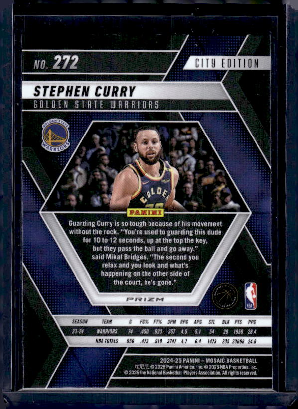 2024-25 Panini Mosaic #272 Stephen Curry Mosaic
