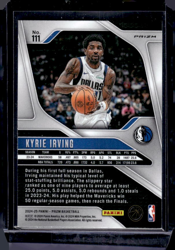 2024-25 Panini Prizm #111 Kyrie Irving Prizms Pink Ice
