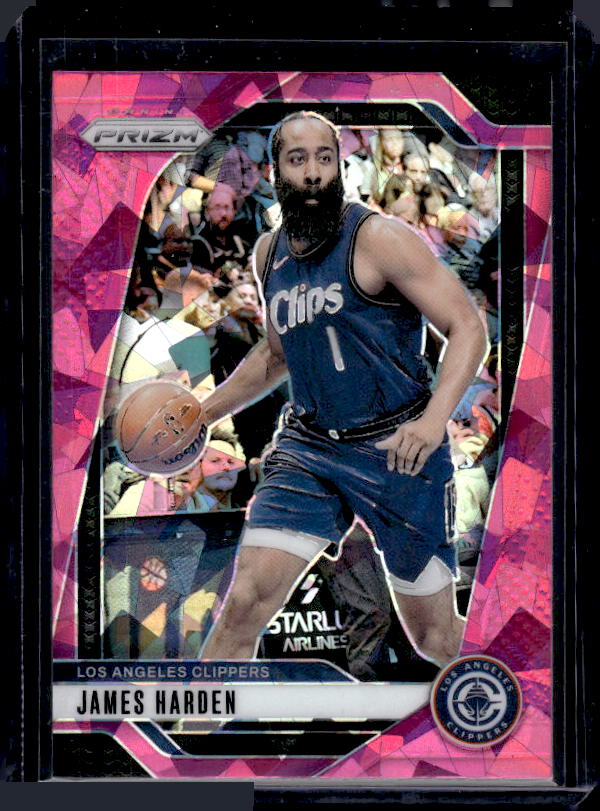 2024-25 Panini Prizm #181 James Harden Prizms Pink Ice