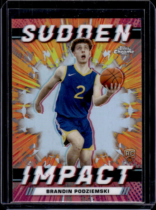 2023-24 Topps Chrome #SI-9 Brandin Podziemski Sudden Impact