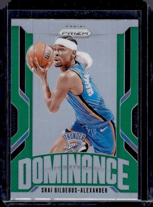 2024-25 Panini Prizm #11 Shai Gilgeous-Alexander Dominance Prizms Green