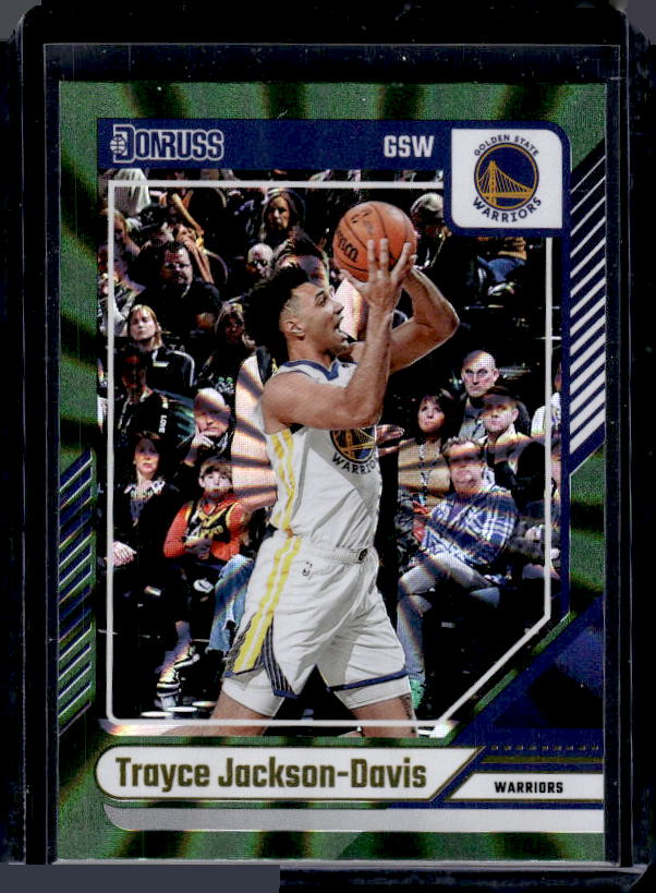 2024-25 Donruss #186 Trayce Jackson-Davis Holo Green Laser