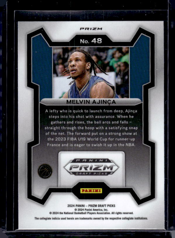 2024 Panini Prizm Draft Picks #48 Melvin Ajinca Prizms Silver