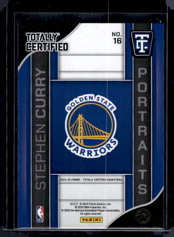2024-25 Panini Totally Certified #16 Stephen Curry Portraits Mirror