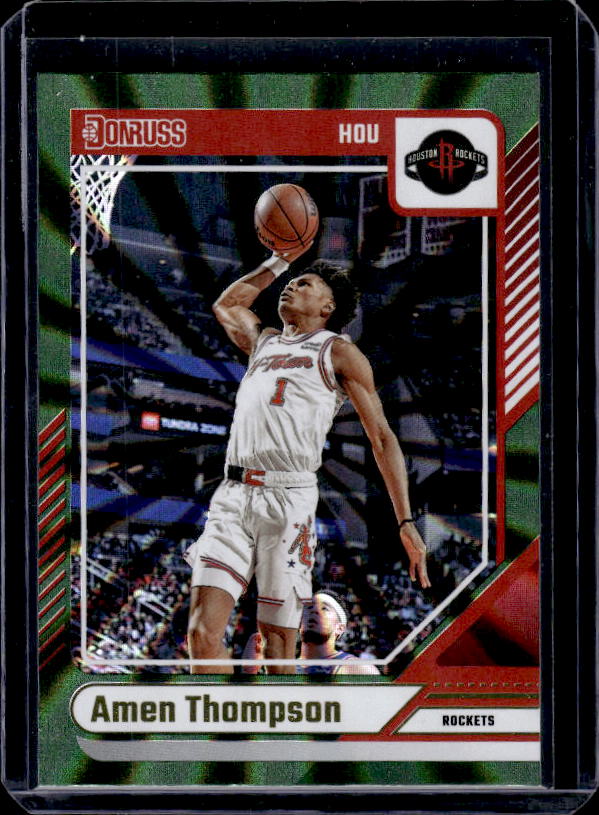 2024-25 Donruss #103 Amen Thompson Holo Green Laser