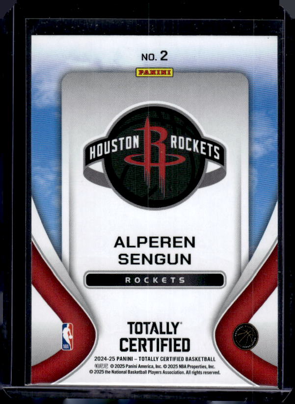 2024-25 Panini Totally Certified #2 Alperen Sengun Franchise Foundations