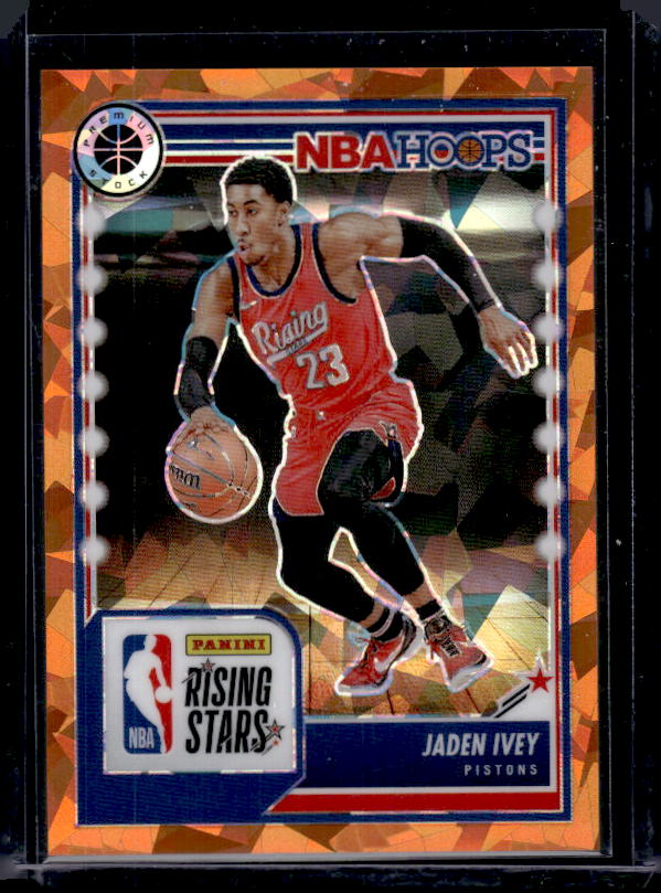 2023-24 Hoops Premium Stock #284 Jaden Ivey Orange Ice Prizm #/125