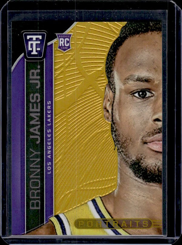 2024-25 Panini Totally Cert #11 Bronny James Jr. Portraits Mirror Gold  #/10