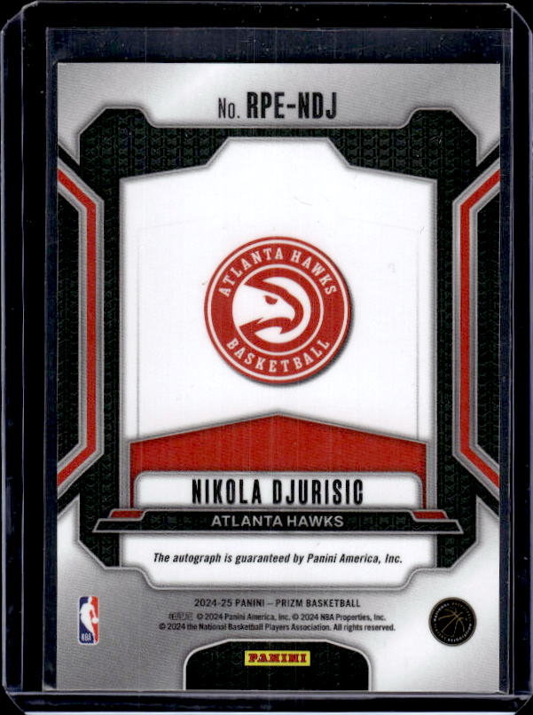 2024-25 Panini Prizm #RPE-NDJ Nikola Durisic Rookie Penmanship