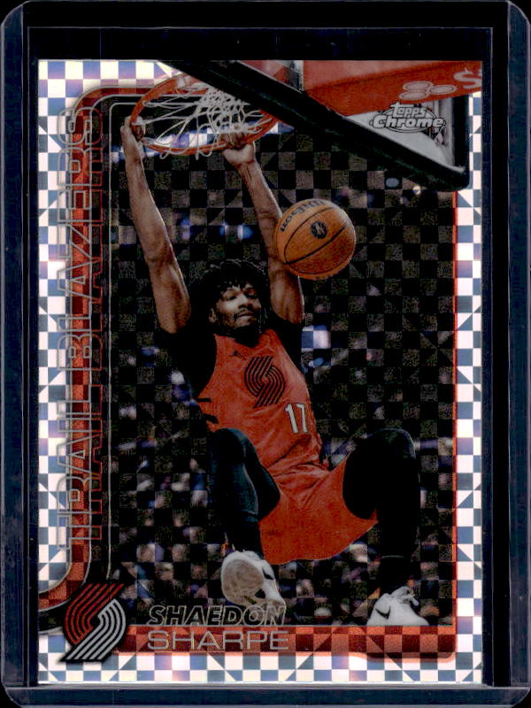 2025-26 Topps Chrome Update #106 Shaedon Sharpe X-Fractor