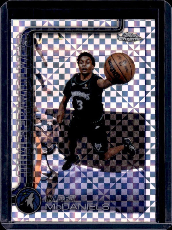 2025-26 Topps Chrome Update #126 Jaden McDaniels X-Fractor
