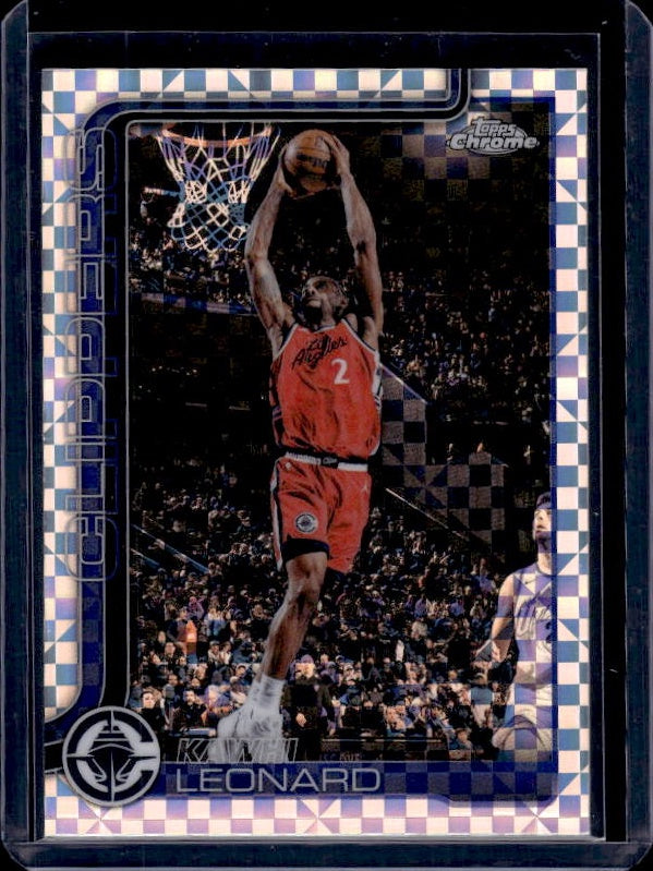 2025-26 Topps Chrome Update #24 Kawhi Leonard X-Fractor