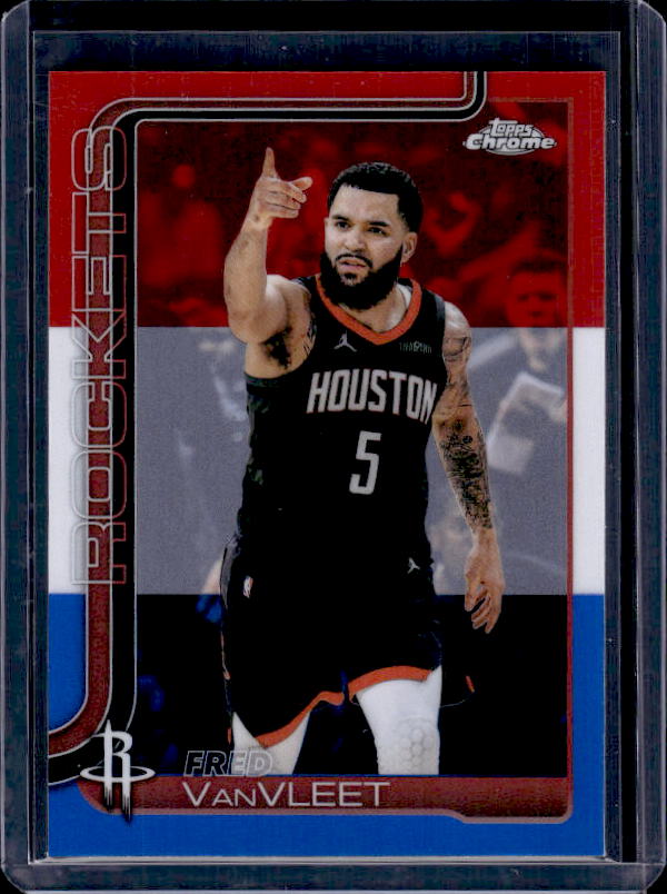 2025-26 Topps Chrome Update #61 Fred VanVleet Red, White, & Blue