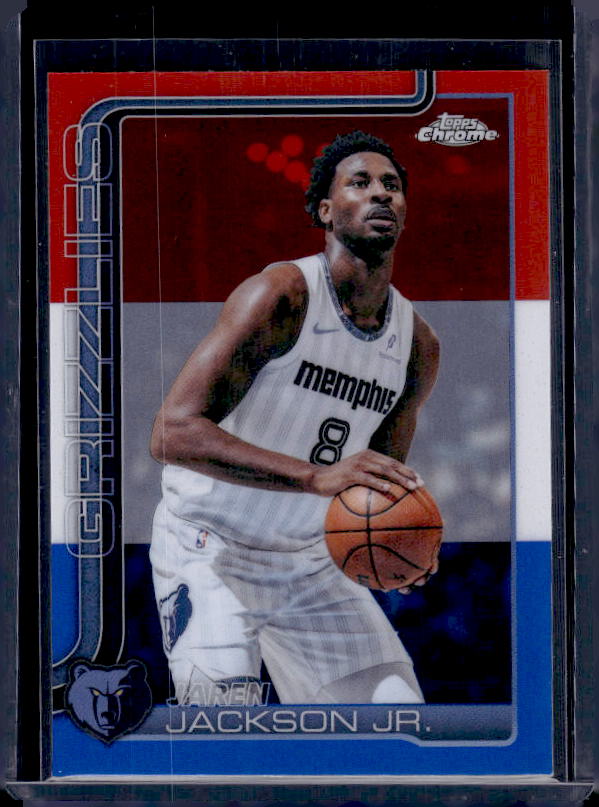2025-26 Topps Chrome Update #28 Jaren Jackson Jr. Red, White, & Blue