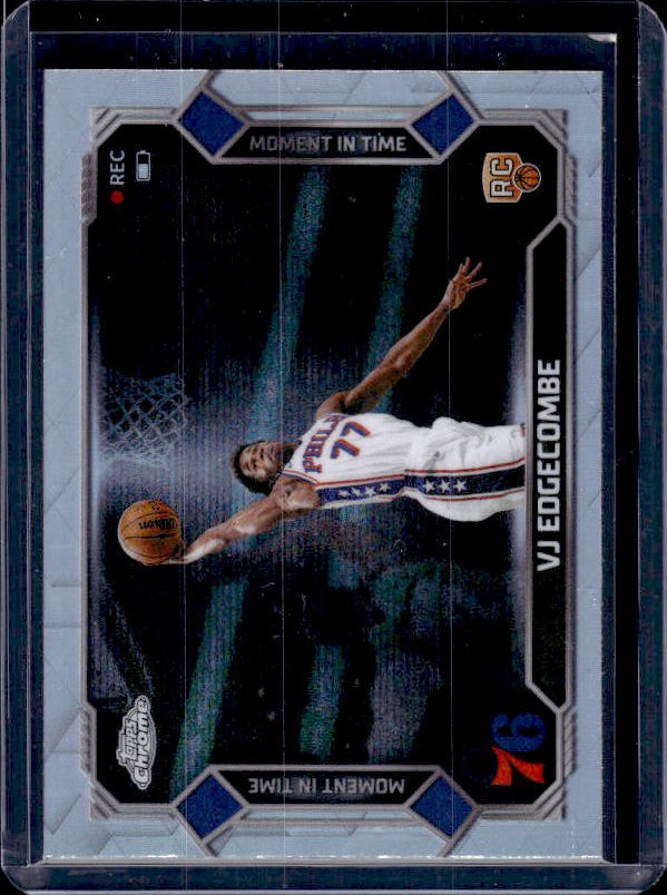 2025-26 Topps Chrome Update #MT-18 VJ Edgecombe Moment In Time Refractor