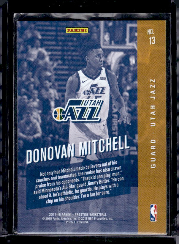 2017-18 Panini Prestige #13 Donovan Mitchell Rookie Class