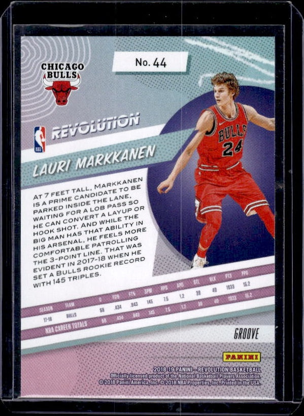 2018-19 Panini Revolution #44 Lauri Markkanen Groove
