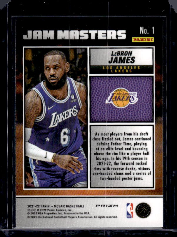2021-22 Panini Mosaic #1 LeBron James Jam Masters Mosaic Green