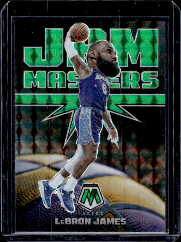 2021-22 Panini Mosaic #1 LeBron James Jam Masters Mosaic Green