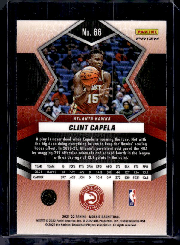 2021-22 Panini Mosaic #66 Clint Capela Mosaic
