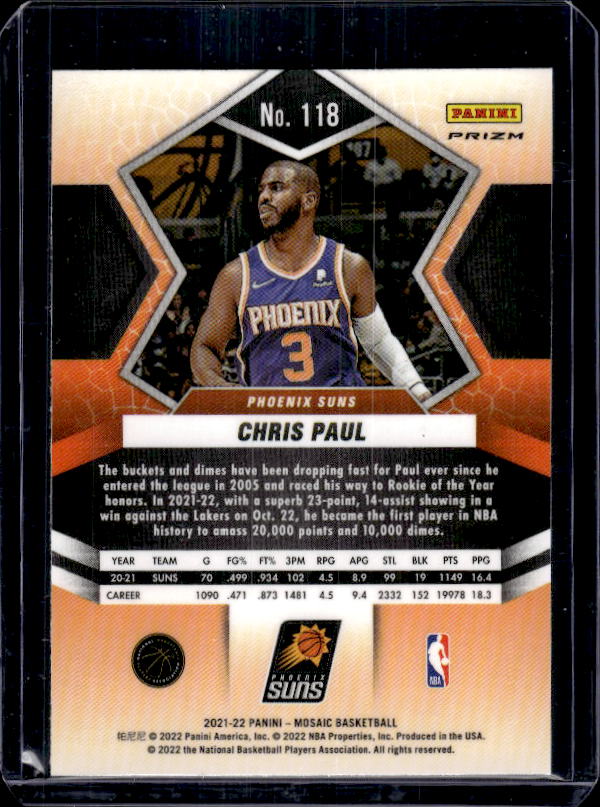 2021-22 Panini Mosaic #118 Chris Paul Green