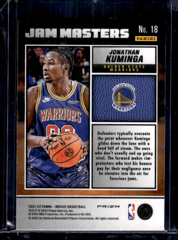 2021-22 Panini Mosaic #18 Jonathan Kuminga Jam Masters Mosaic Green