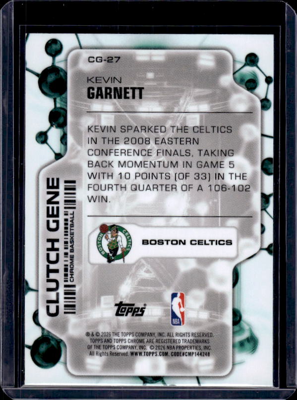 2025-26 Topps Chrome Update #CG-27 Kevin Garnett Clutch Gene