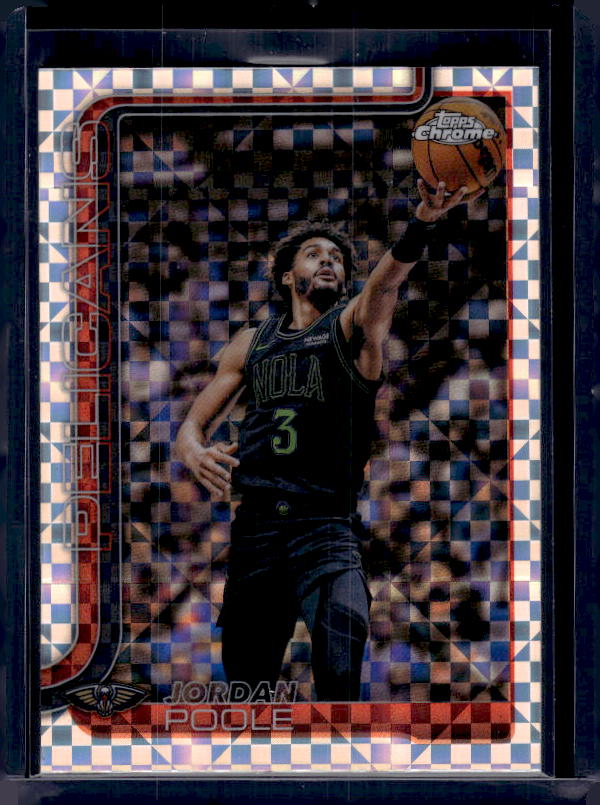 2025-26 Topps Chrome Update #81 Jordan Poole X-Fractor