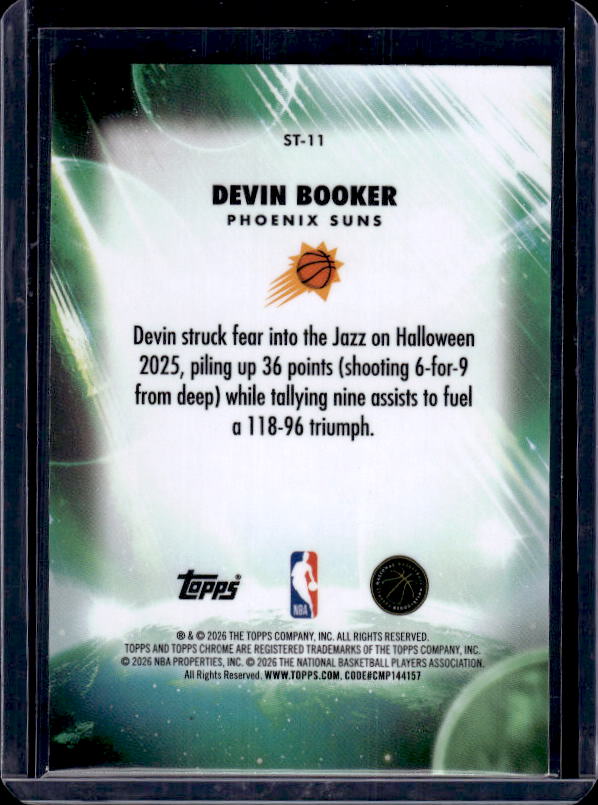 2025-26 Topps Chrome Update #ST-11 Devin Booker Stratospheric Stars