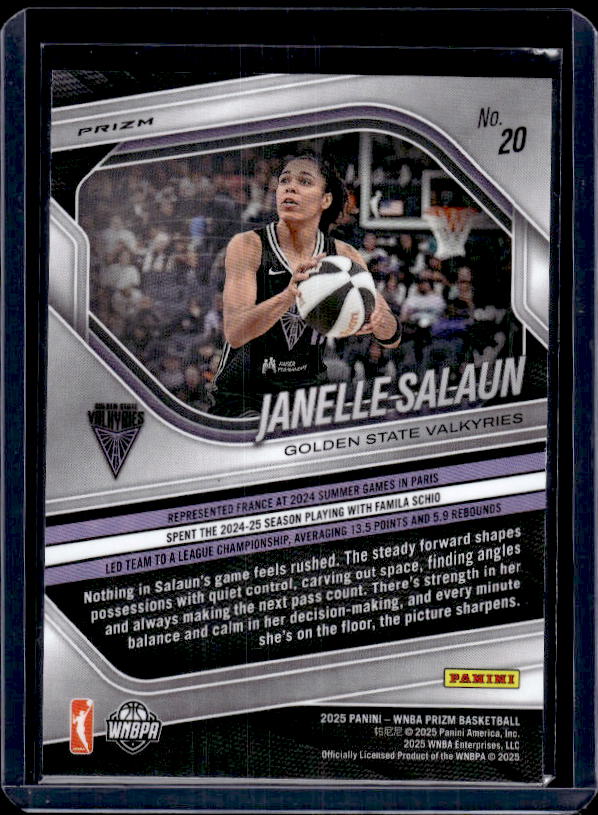 2025 Panini Prizm WNBA #20 Janelle Salaun Ice Prizms