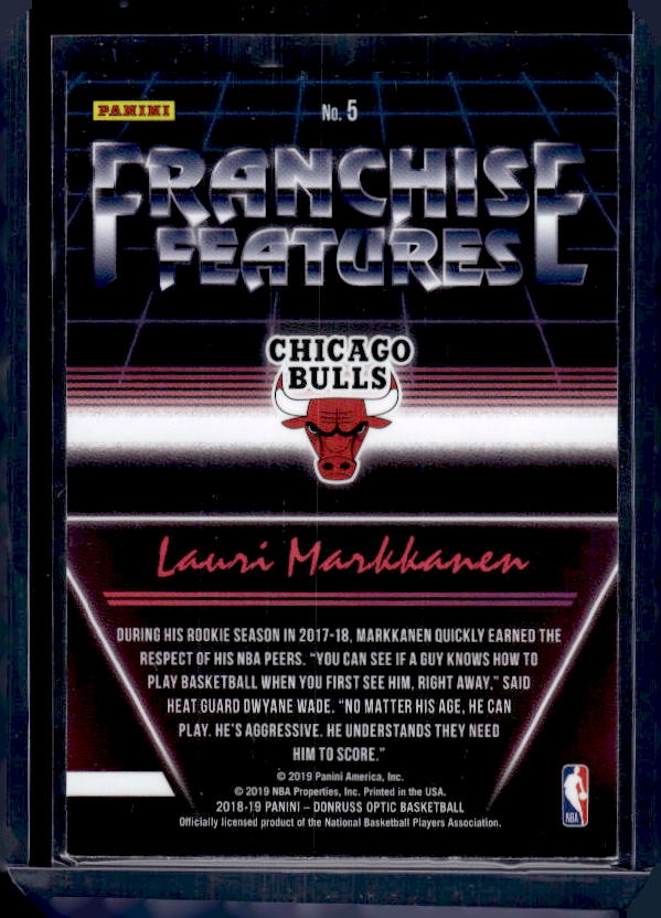 2018-19 Donruss Optic #5 Lauri Markkanen Franchise Features