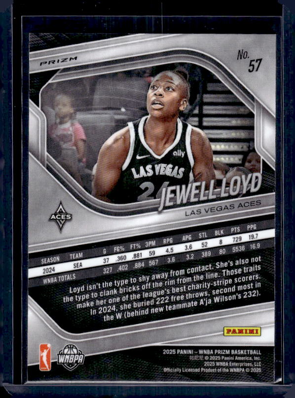 2025 Panini Prizm WNBA #57 Jewell Loyd Ice Prizms