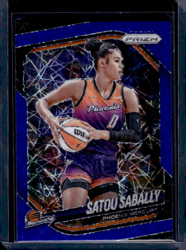2025 Panini Prizm WNBA #4 Satou Sabally Blue Velocity Prizms