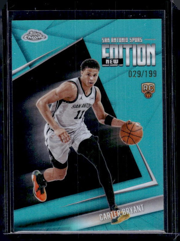 2025-26 Topps Chrome Update #GR-15 Carter Bryant New Editions Aqua Ref. #/199