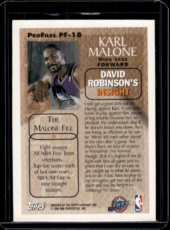 1996-97 Topps #PF-18 Karl Malone ProFiles