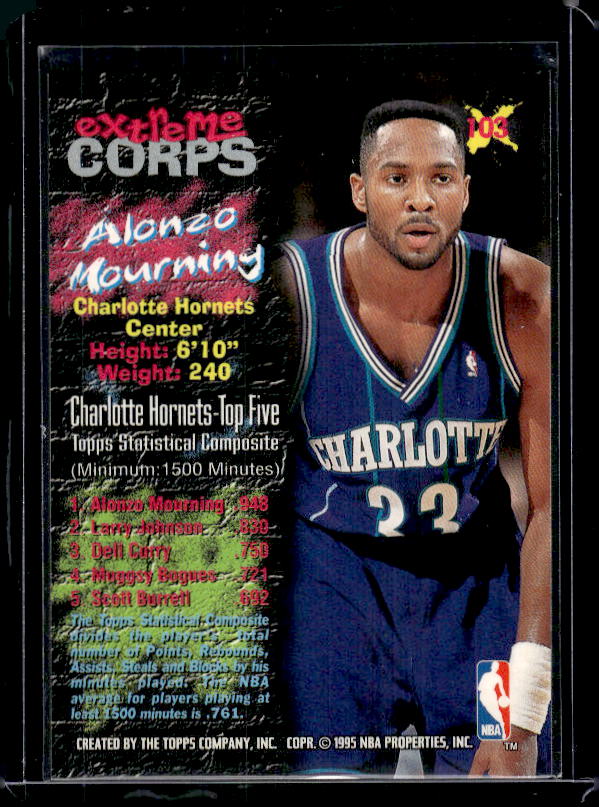 1995-96 Stadium Club #103 Alonzo Mourning