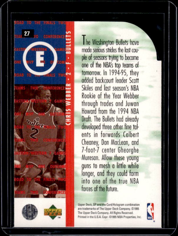 1994-95 SP Championship #27 Chris Webber Die Cuts