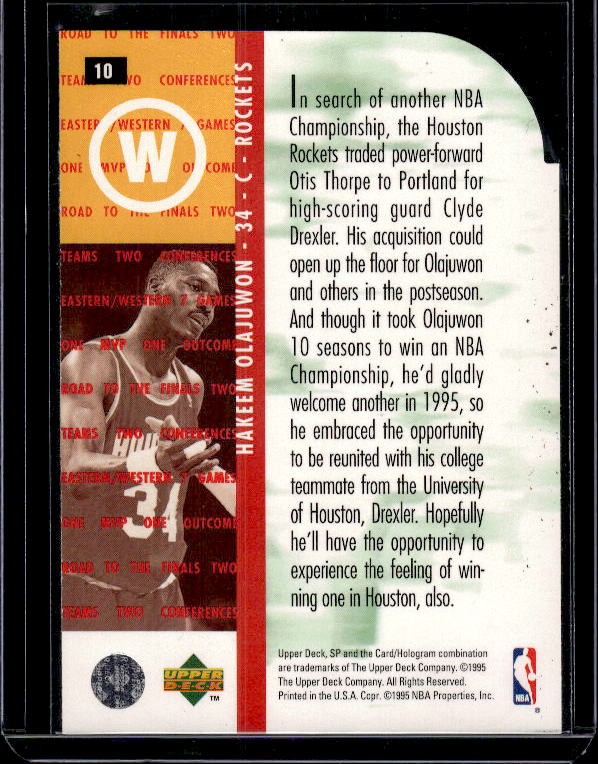 1994-95 SP Championship #10 Hakeem Olajuwon Die Cuts