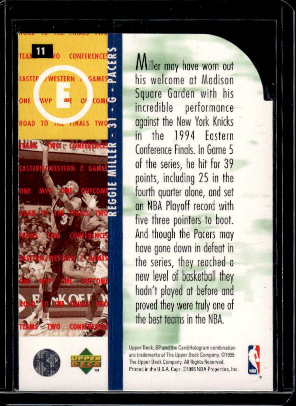 1994-95 SP Championship #11 Reggie Miller Die Cuts
