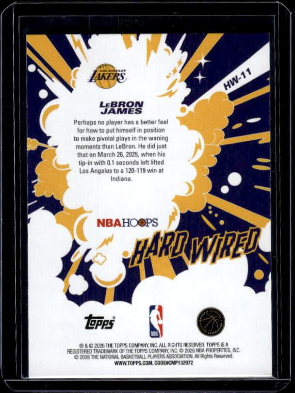 2025-26 Hoops #HW-11 LeBron James Hard Wired