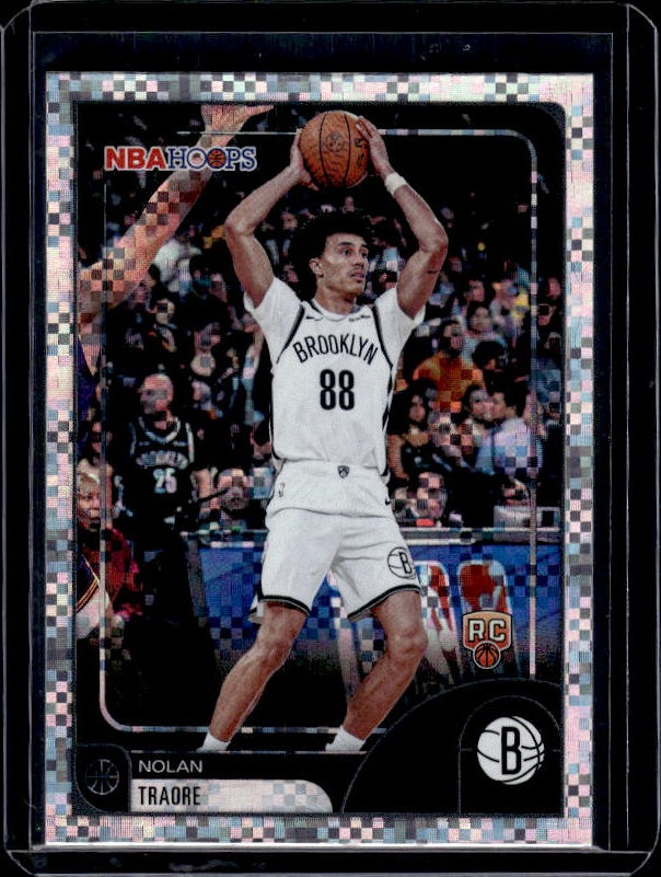 2025-26 Hoops #133 Nolan Traore Pixel Burst