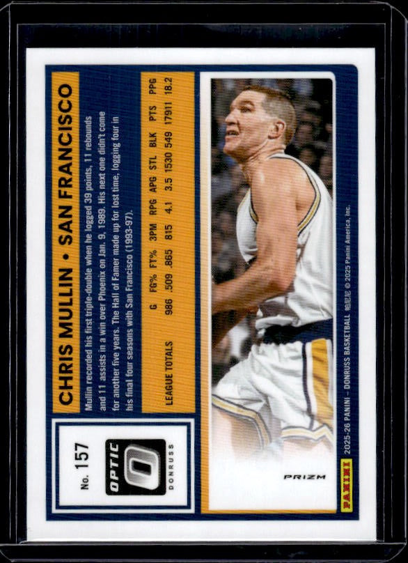 2025-26 Donruss #157 Chris Mullin Optic Red Cracked Ice