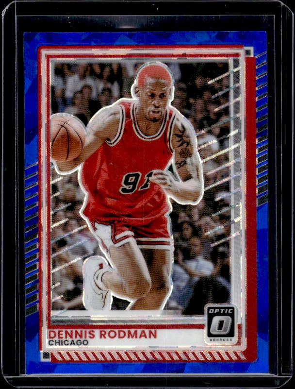 2025-26 Donruss #159 Dennis Rodman Optic Blue Cracked Ice