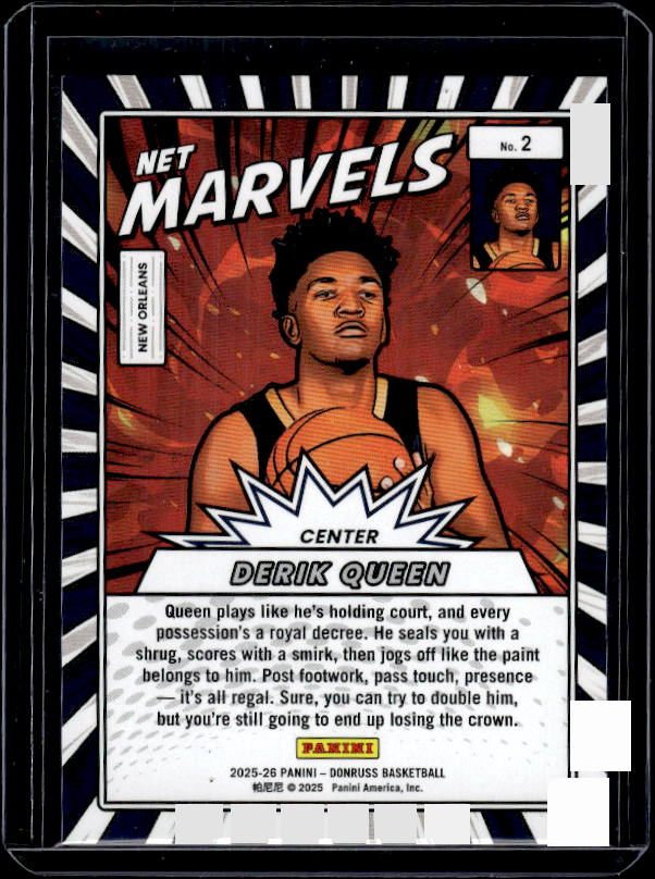 2025-26 Donruss #2 Derik Queen Net Marvels