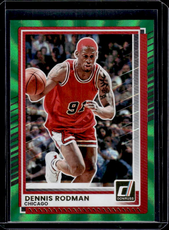 2025-26 Donruss #159 Dennis Rodman Holo Green Laser