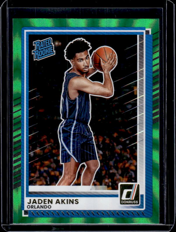 2025-26 Donruss #103 Jaden Akins Holo Green Laser