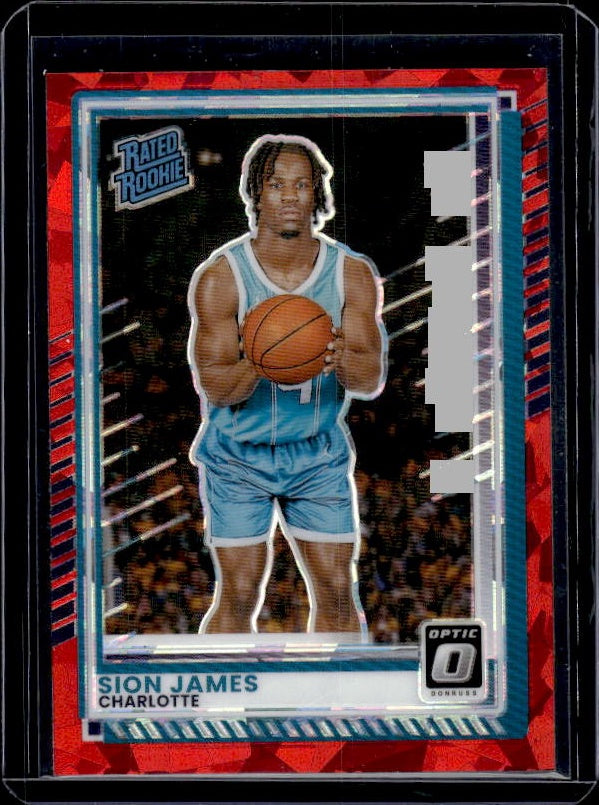 2025-26 Donruss #20 Sion James Optic Red Cracked Ice