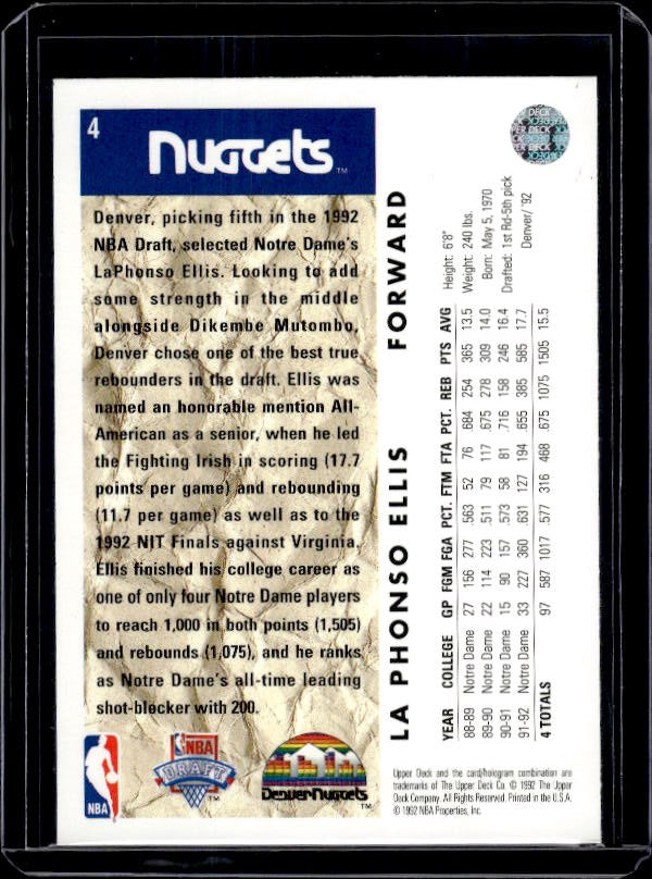 1992-93 Upper Deck #4 LaPhonso Ellis